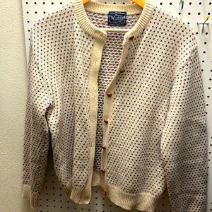Woolrich Vintage Button Front 100% Wool Cardigan
